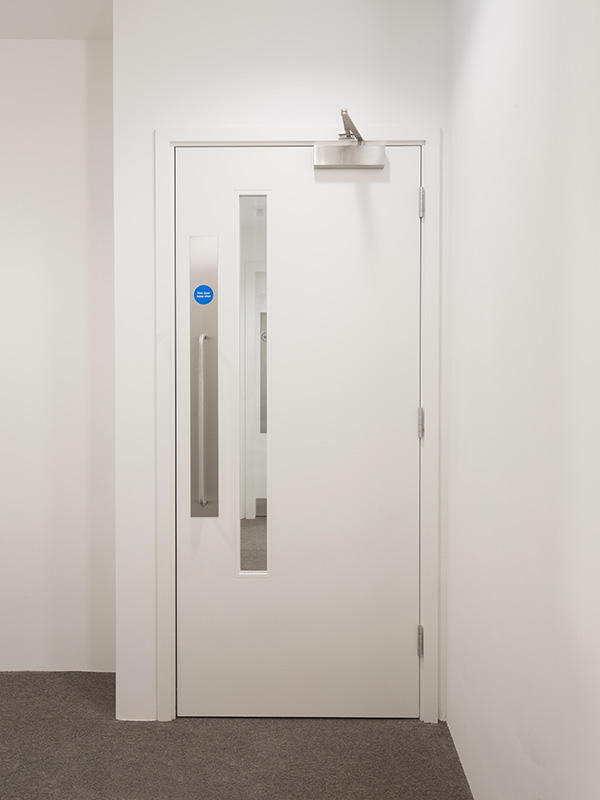 Shadbolt painted fire door at 8 Cavendish Square