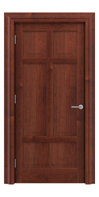 Shadbolt Timeless Type13 hardwood panelled door in American Cherry veneer