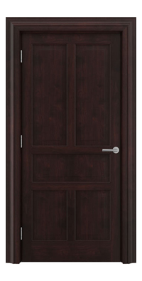 Shadbolt Timeless Type17 hardwood panelled door in American black walnut veneer with dark stain finish