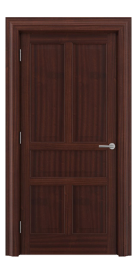 Shadbolt Timeless Type17 hardwood panelled door in Sapele Mahogany veneer