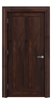 Shadbolt Timeless Type18 hardwood panelled door in American black walnut veneer